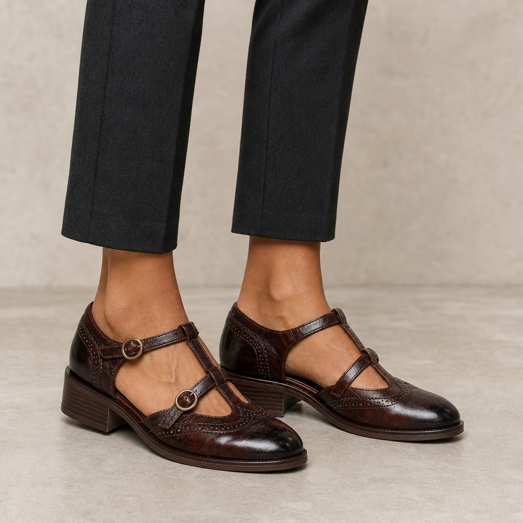 Evelyn Leather Mary Janes