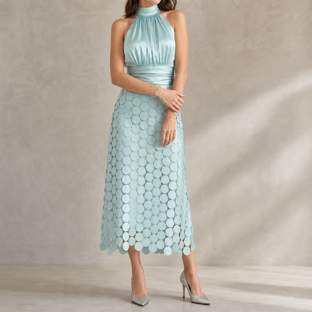 Adelaide Halter Midi Dress