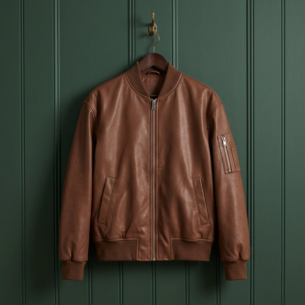 Hadley Leather Bomber Jacket