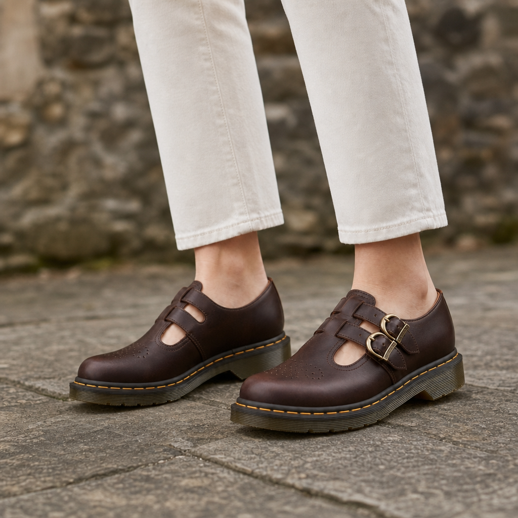 Florence Leather Mary Jane Flats