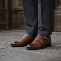 Benedict Leather Monk-Strap Shoes