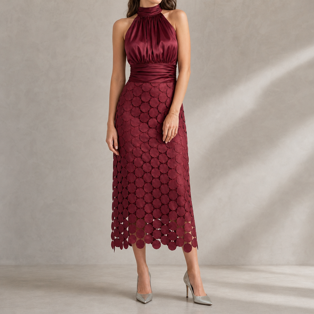 Adelaide Halter Midi Dress
