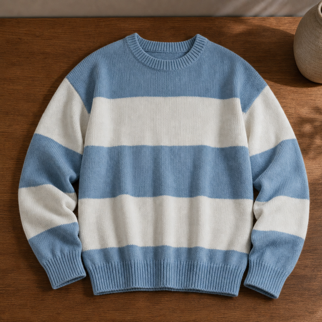 Jasper Striped Crew Neck Sweater
