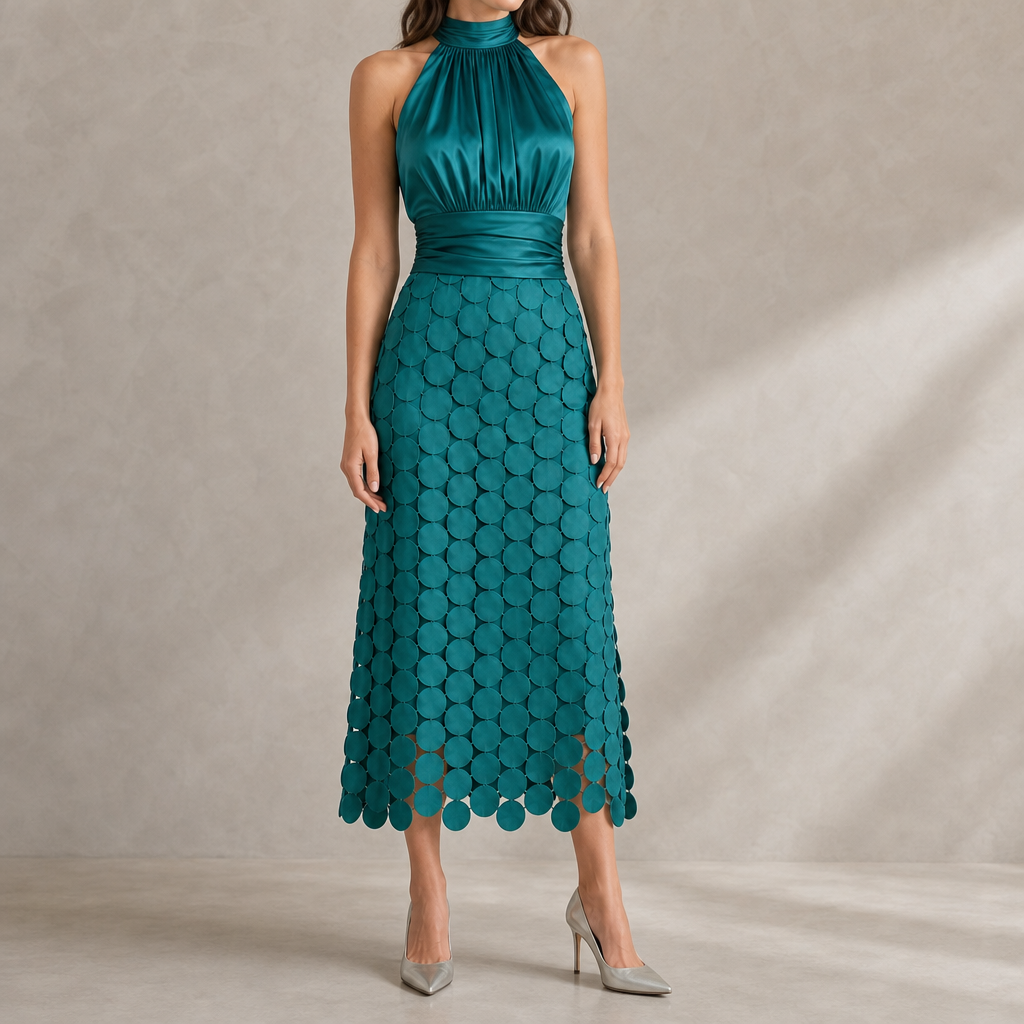 Adelaide Halter Midi Dress