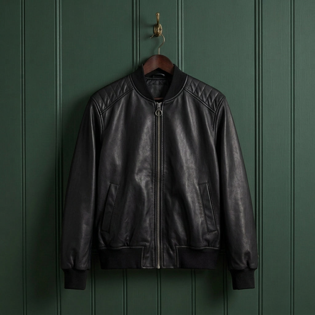 Hadley Leather Bomber Jacket