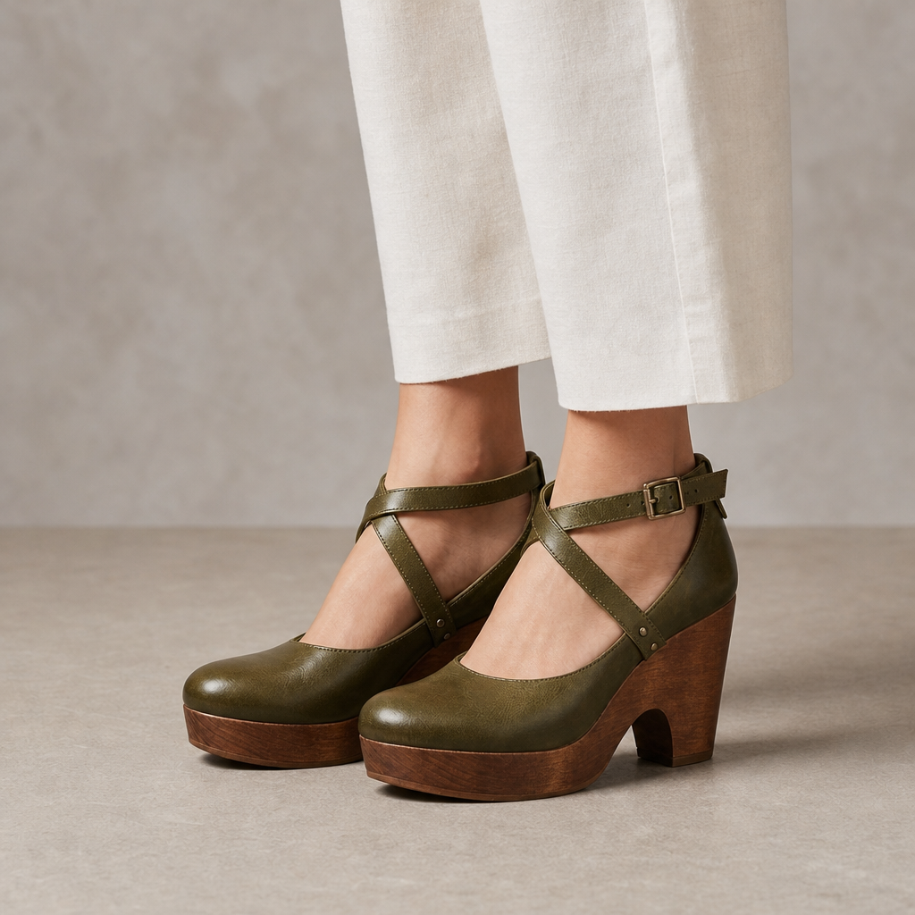 Maeve Leather Wedge Sandals