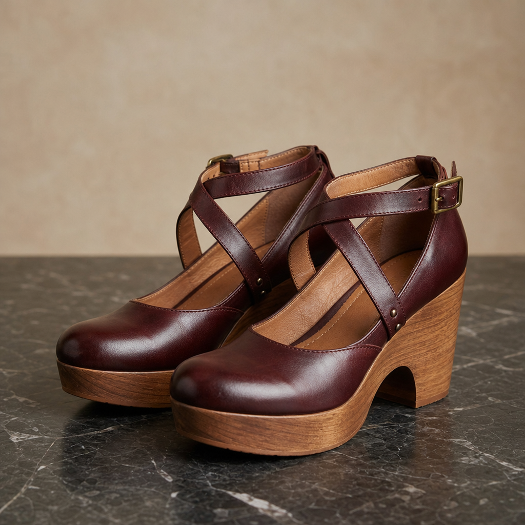 Maeve Leather Wedge Sandals