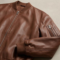 Hadley Leather Bomber Jacket