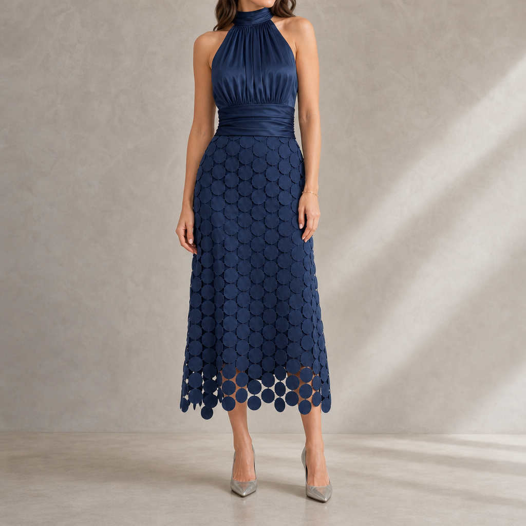 Adelaide Halter Midi Dress